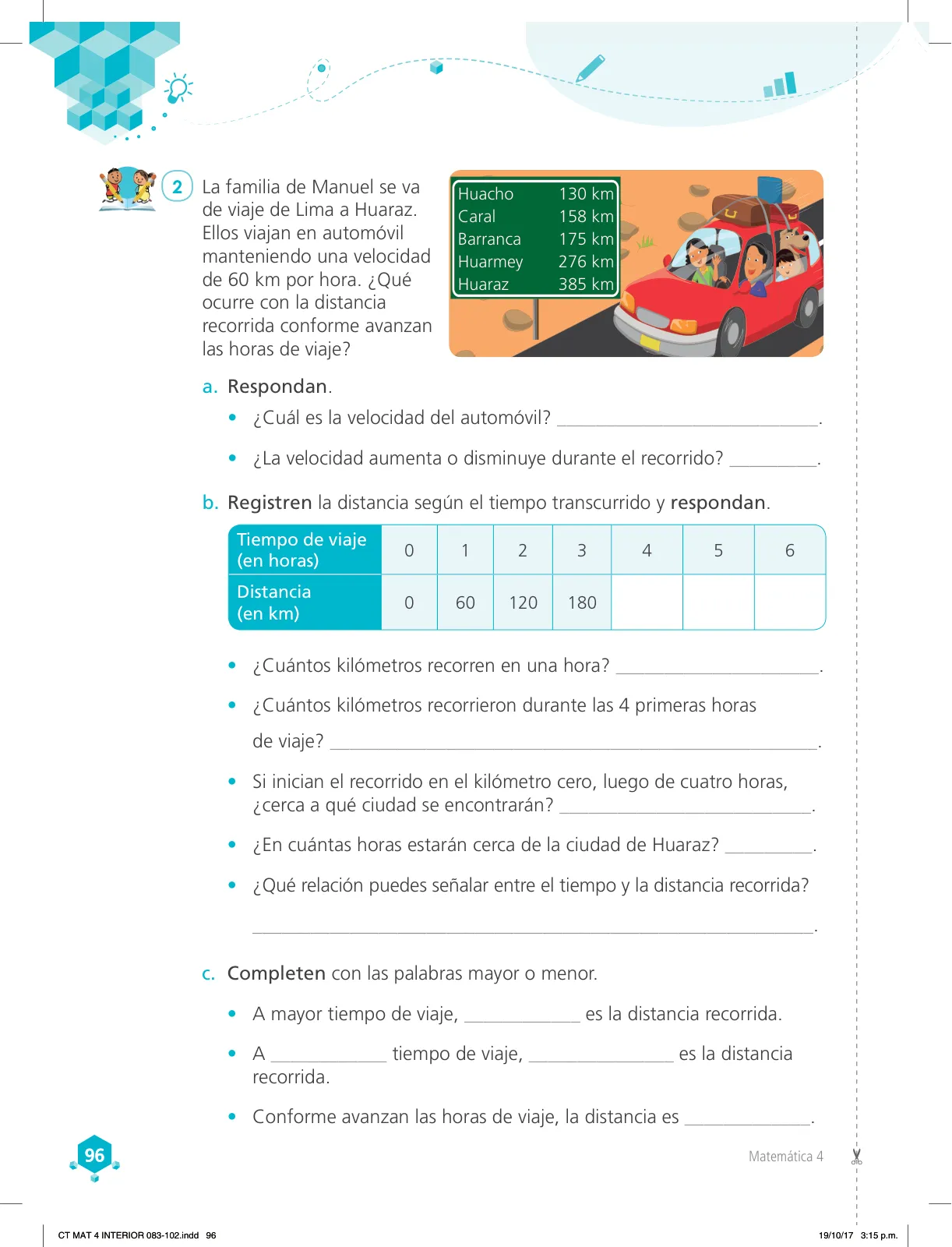 Página 96 de Matemática 4 : cuaderno de trabajo para cuarto grado de Educación Primaria 2018 · 2018