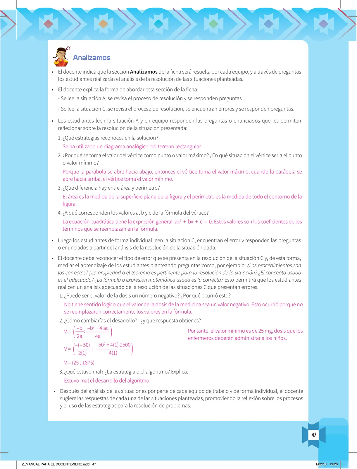 Miniatura página 49 de Resolvamos problemas 3 : manual para el docente 2018 · 2018