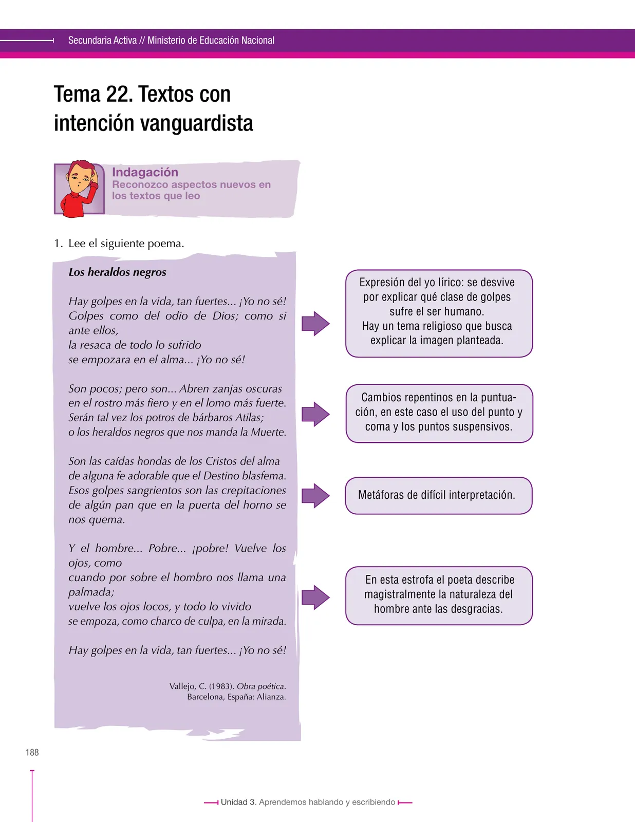 Miniatura página 188 de Lenguaje 9° · Secundaria Activa