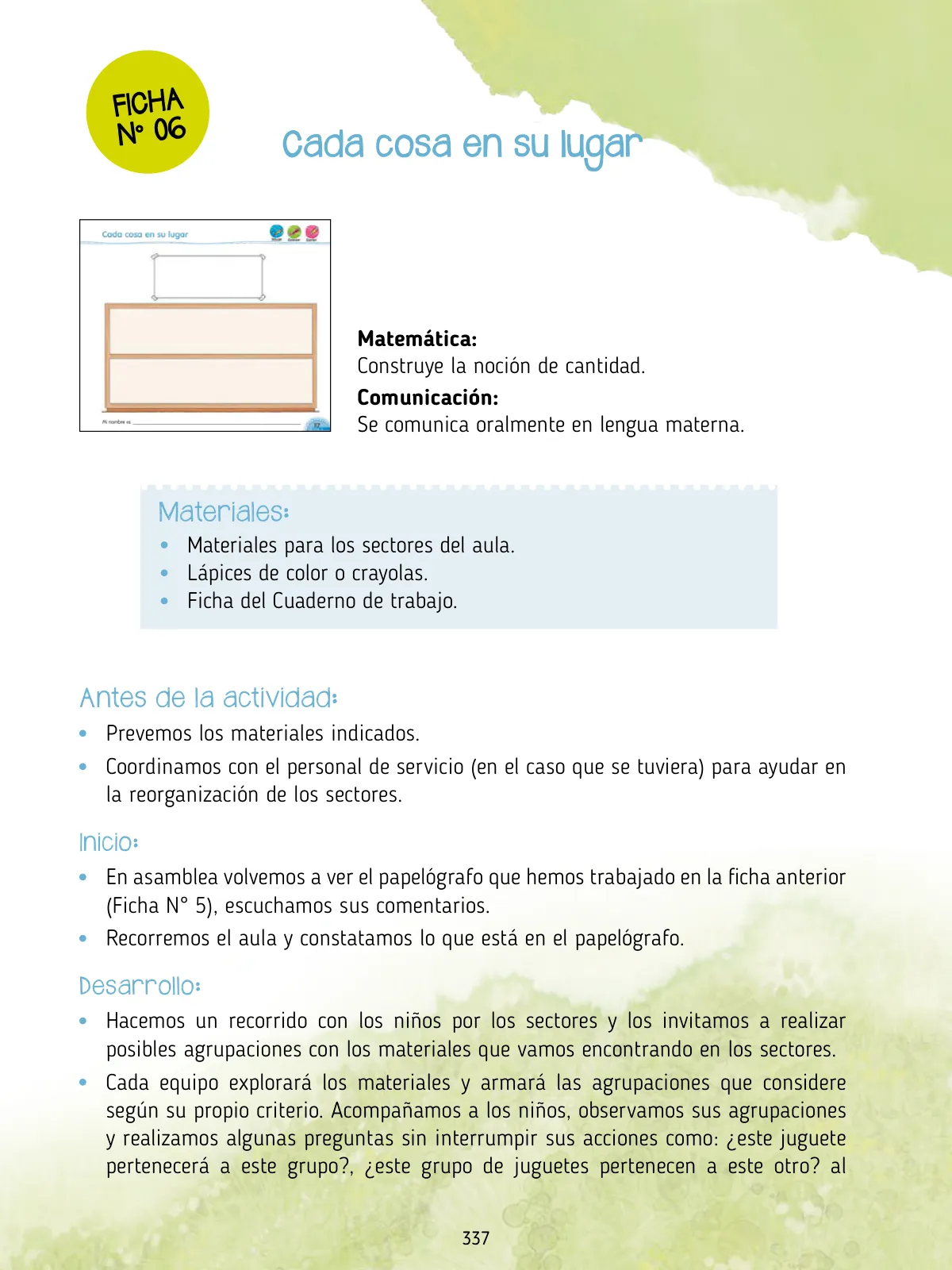 Página 339 de Agenda pedagógica 2017-2018 para docentes de II Ciclo de Instituciones de nivel de Educación Inicial · 2017