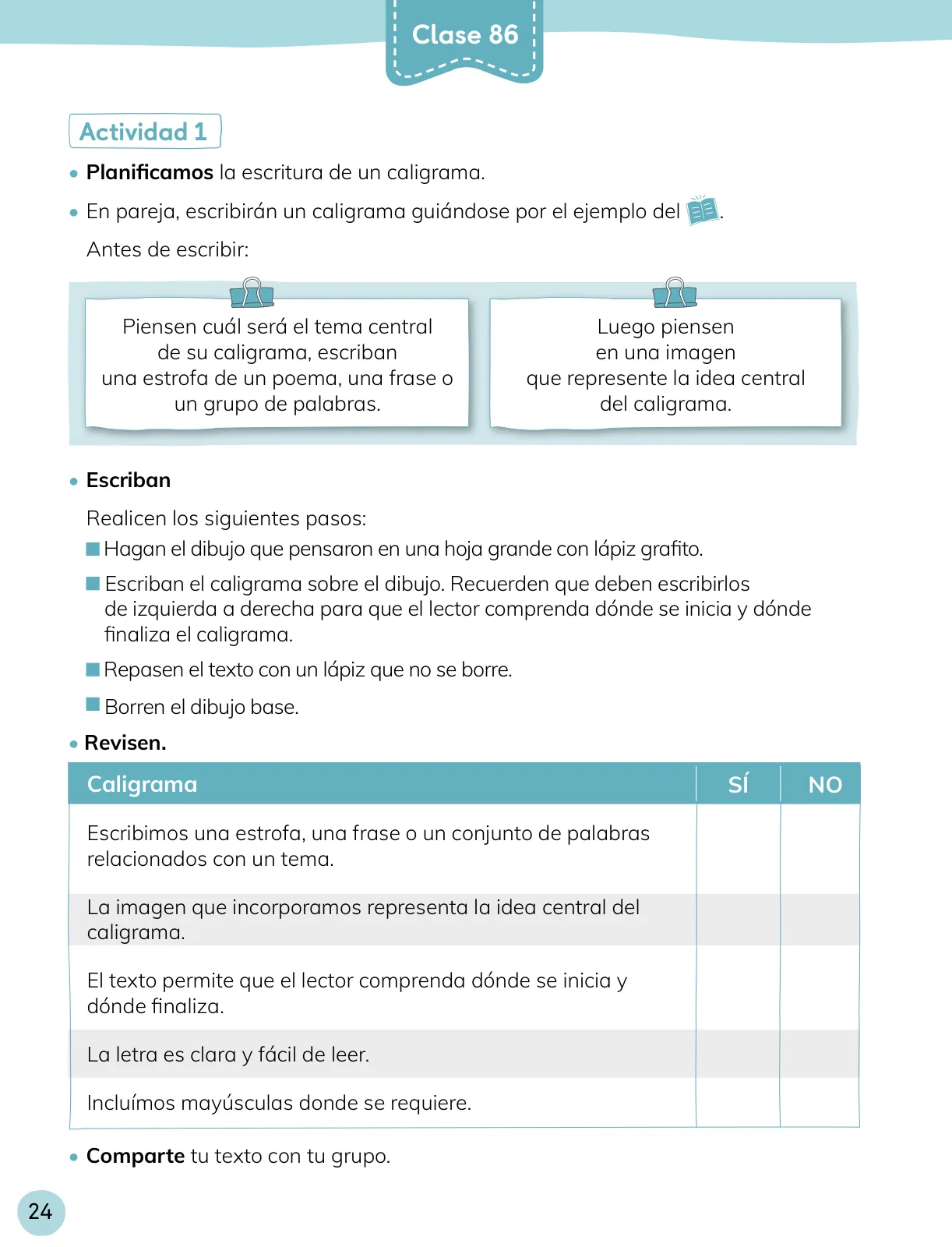 Página 25 de Lenguaje y Comunicación – Cuarto Básico | Texto del Estudiante MINEDUC – Descargar PDF · 2024