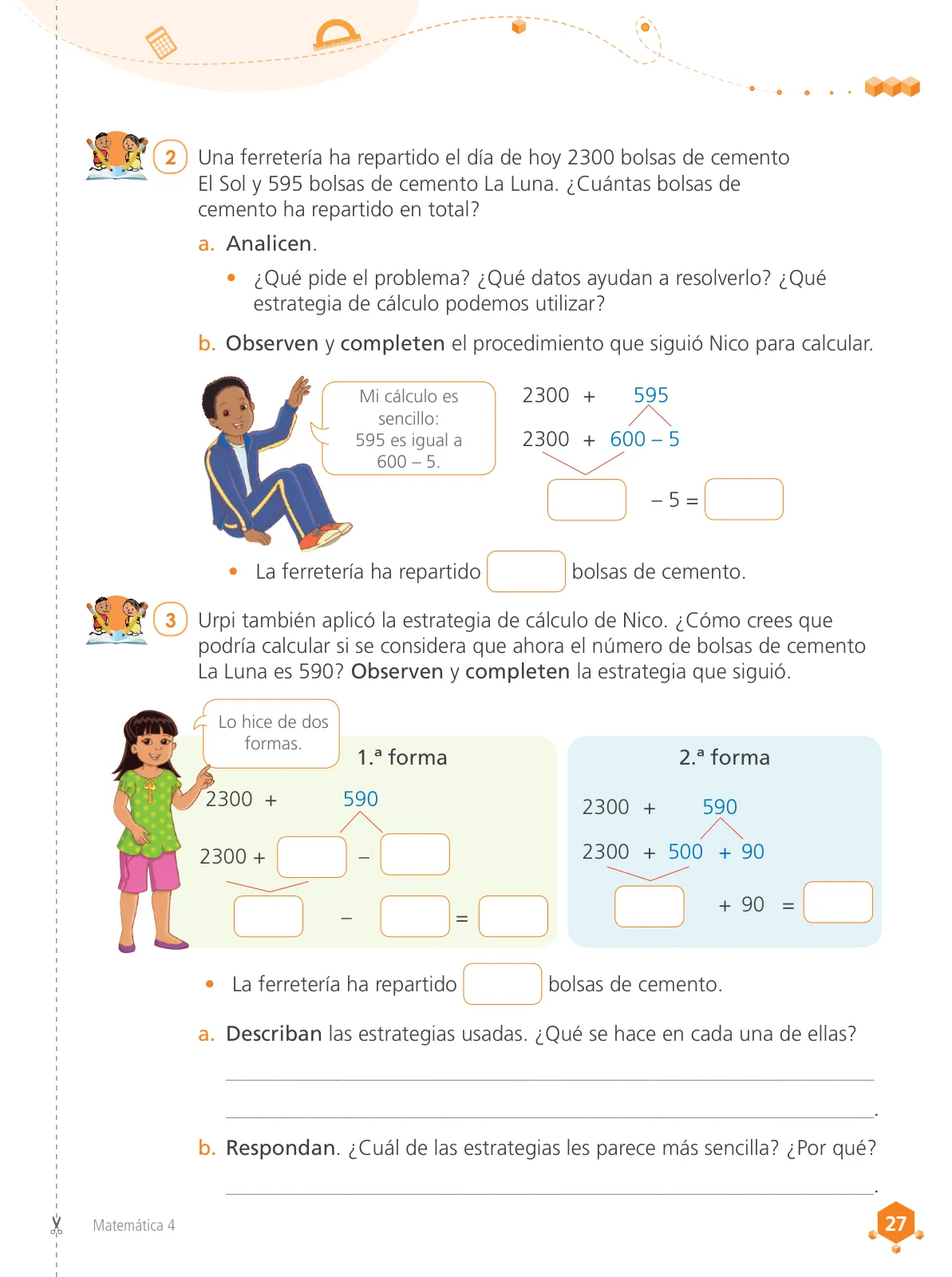 Miniatura página 29 de Matemática 4 : cuaderno de trabajo para cuarto grado de Educación Primaria 2019 · 2019