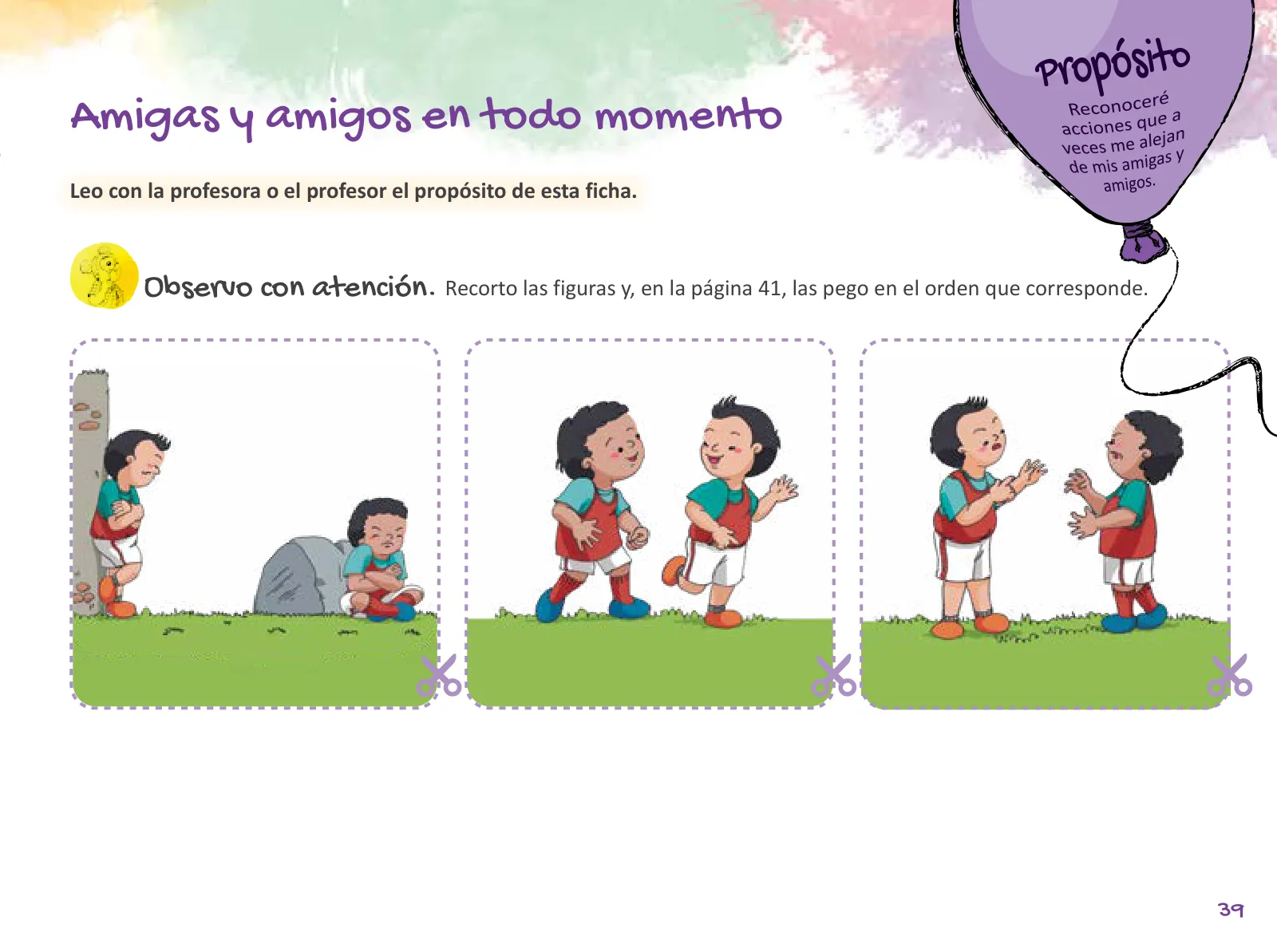 Miniatura página 41 de Cuadernillo de Tutoría 1 : primer grado de Educación Primaria · 2021