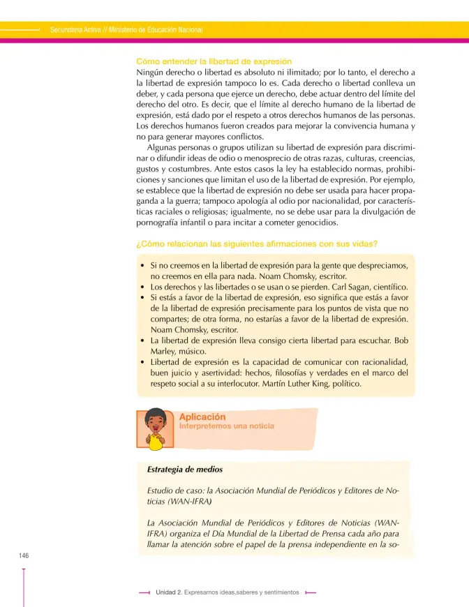 Página 146 de Lenguaje 9° · Secundaria Activa