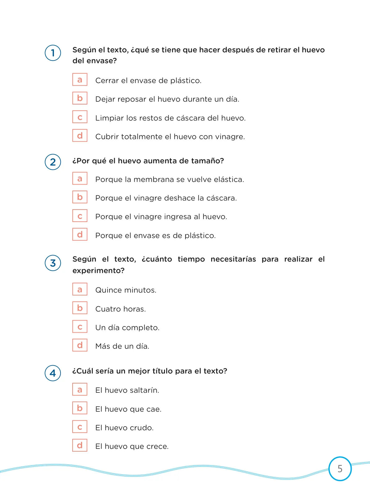 Página 5 de Kit de evaluación Salida Demostrando lo que aprendimos : Comunicación, tercer trimestre, Cuarto grado - Primaria · 2019