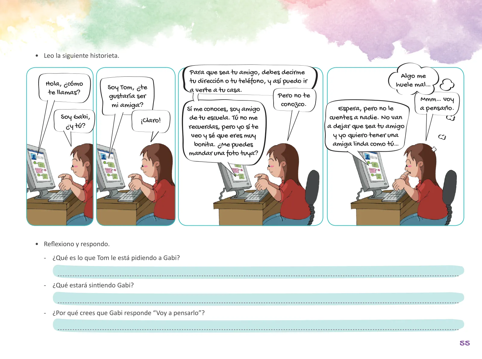 Miniatura página 57 de Cuadernillo de Tutoría Sexto Grado Educación Primaria 2019 · 2019