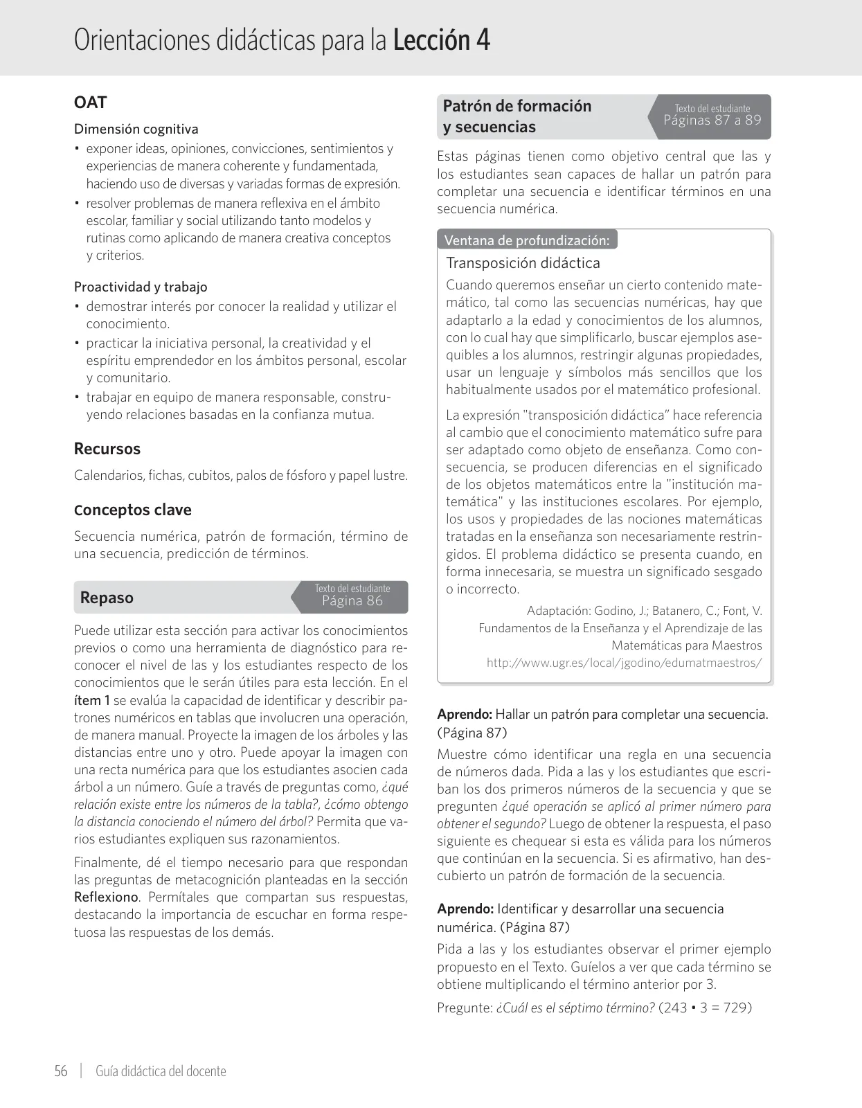 Miniatura página 62 de Matemática – Quinto Básico | Texto del Estudiante MINEDUC – Descargar PDF · 2024