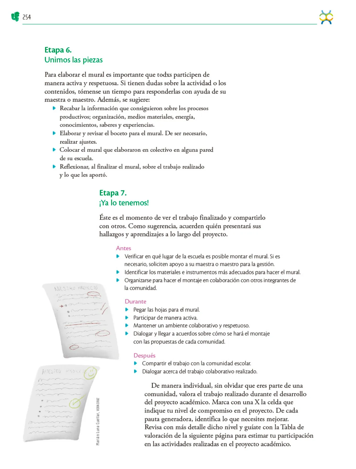 Página 255 de Colección Ximhai. Nuestro libro de Proyectos. Tomo II. Libro de Educación Telesecundaria Grado 1° Ciclo Escolar 2025 - 2026