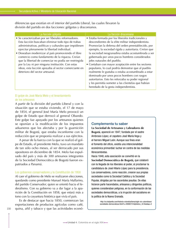Página 230 de Ciencias Sociales 8° · Secundaria Activa