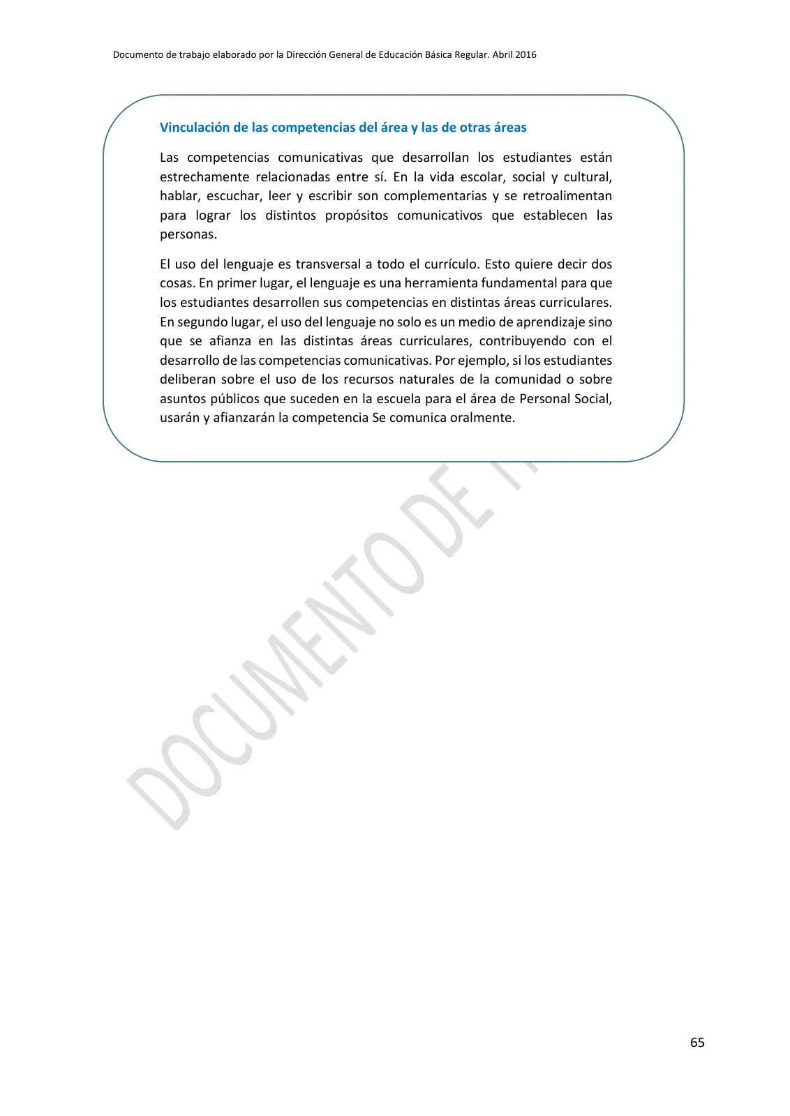 Página 65 de Programa curricular de Educación Inicial · 2016
