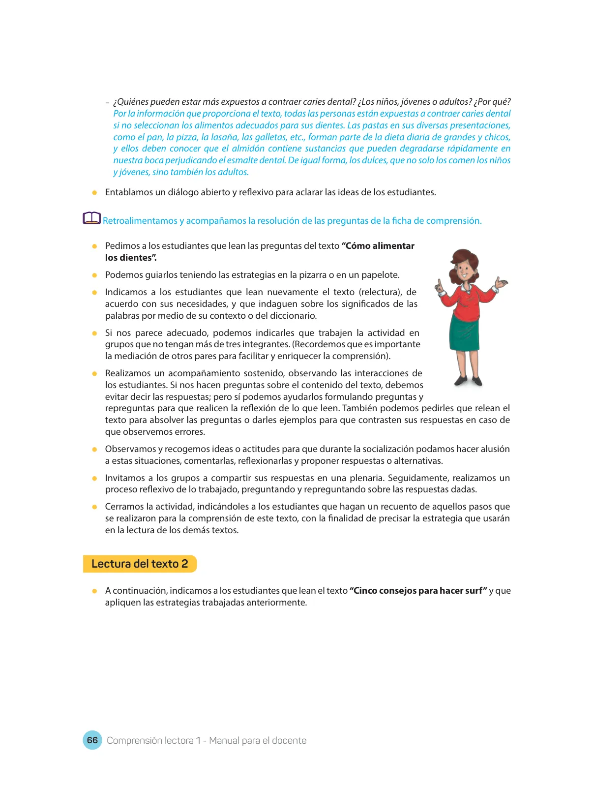 Miniatura página 68 de Comprensión lectora : manual para el docente de primer grado de Secundaria 2018 · 2018