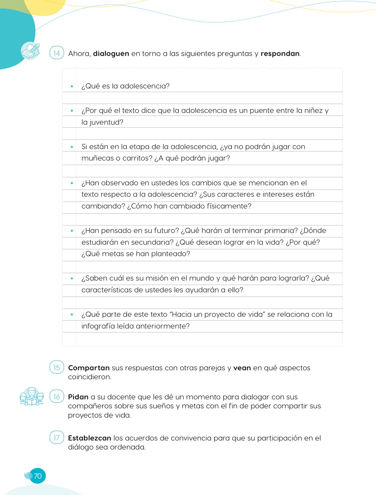 Página 72 de Cuadernillo de Comunicación 6, sexto grado de Primaria · 2023