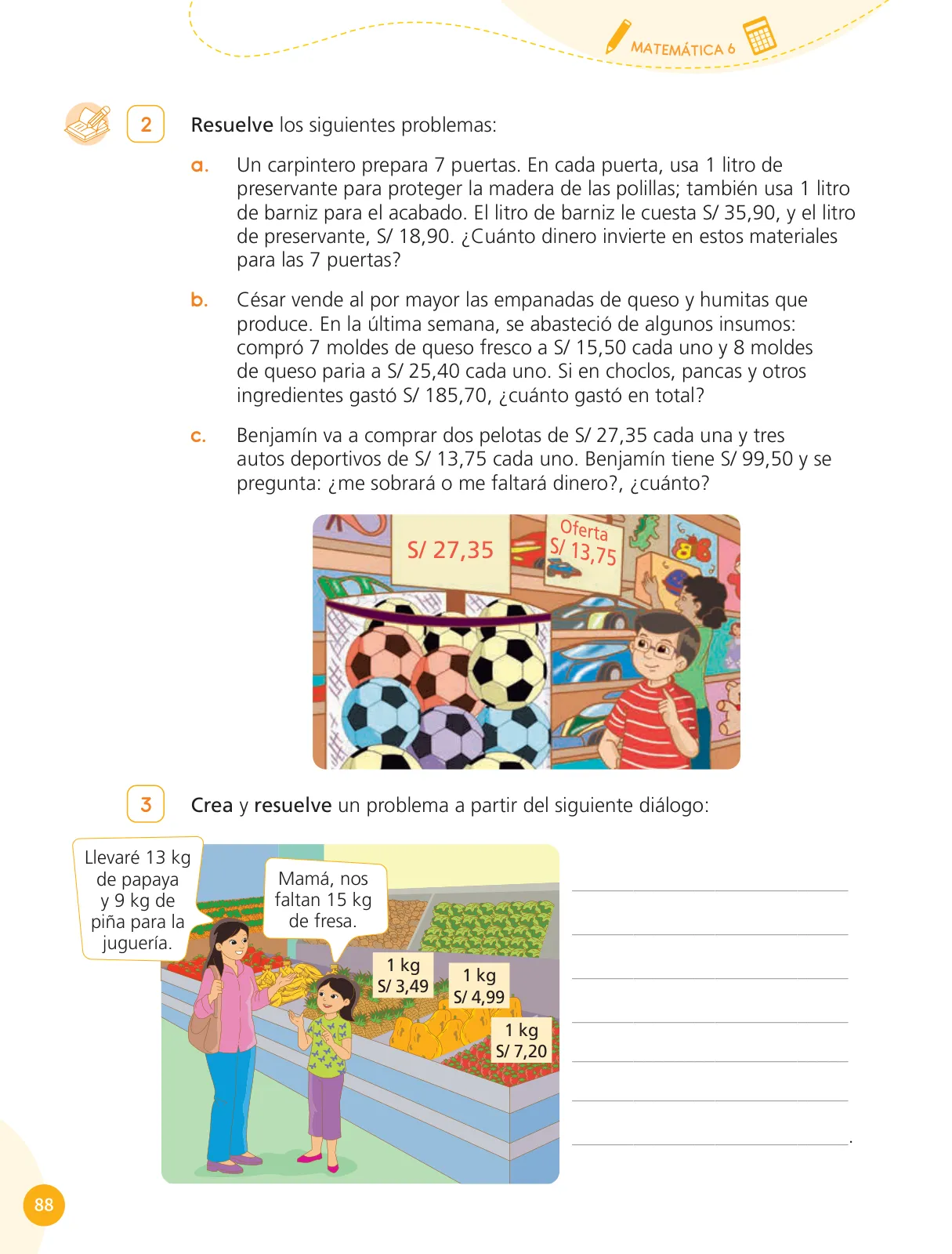 Miniatura página 90 de Cuadernillo de Matemática 6, sexto grado de Primaria ﻿ · 2023