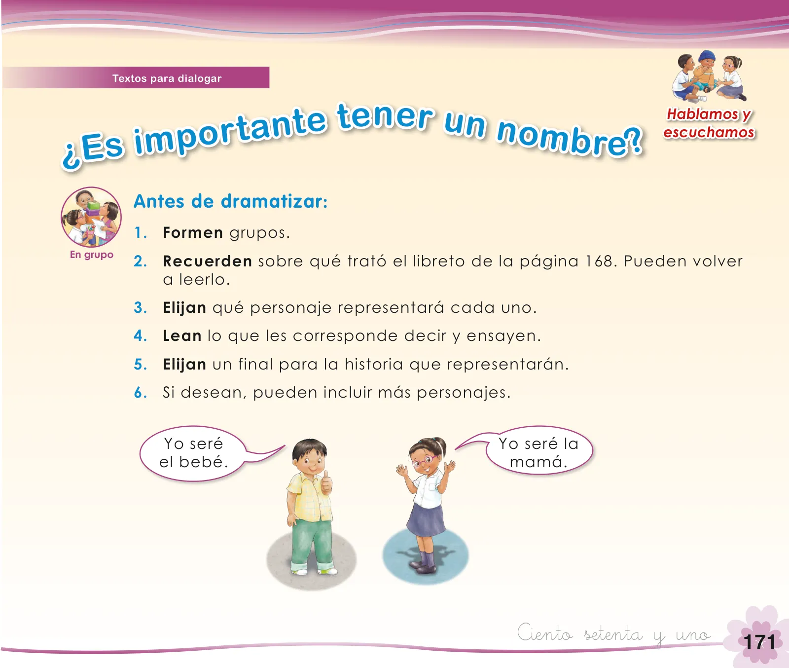 Página 173 de Comunicación 1 : cuaderno de trabajo para primer grado de Educación Primaria 2019 · 2019