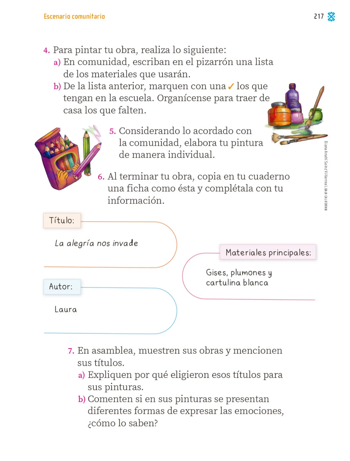 Miniatura página 218 de Proyectos Comunitarios.   Libro de Educación Primaria Grado 1°  Ciclo Escolar 2025 - 2026
