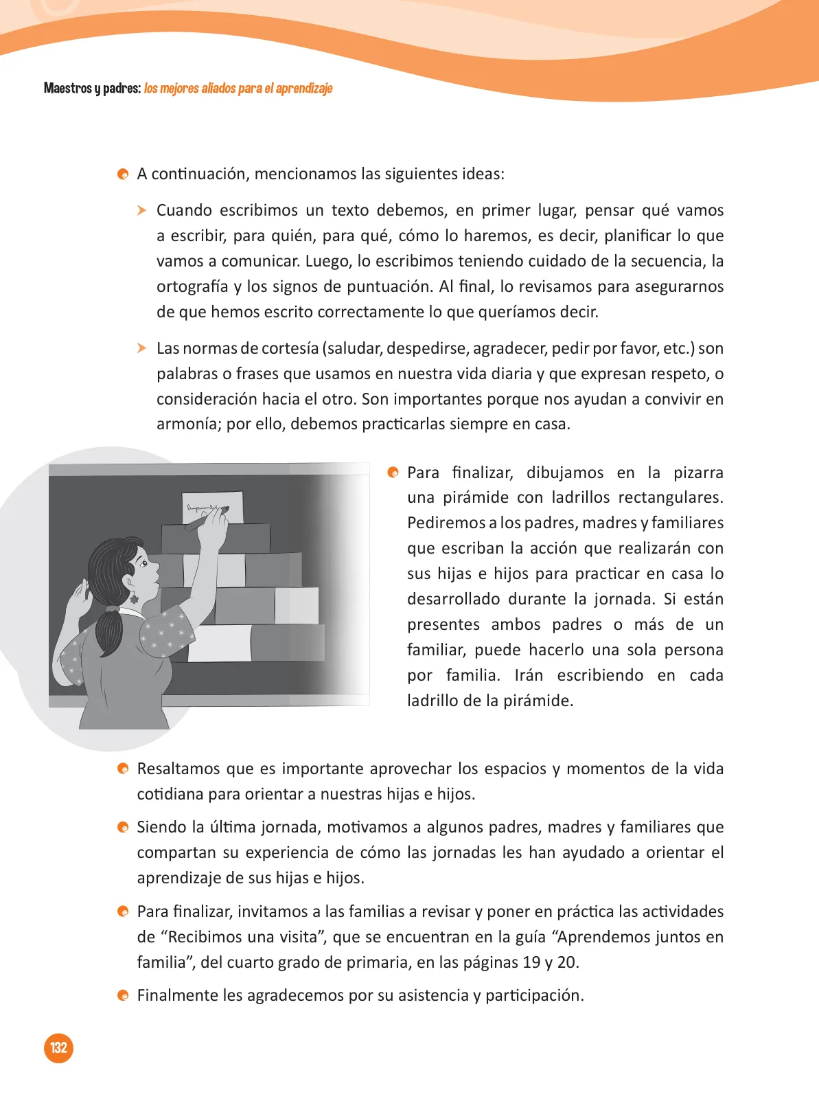 Página 134 de Guía para el trabajo docente con las familias del ciclo IV de Primaria · 2016