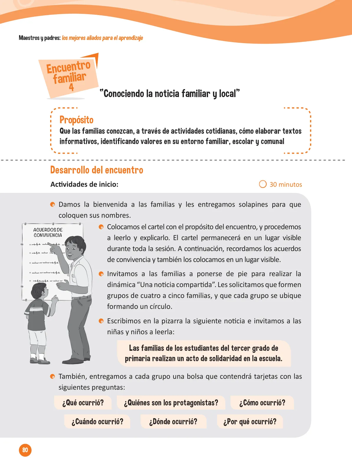 Página 82 de Guía para el trabajo docente con las familias del ciclo IV de Primaria · 2016