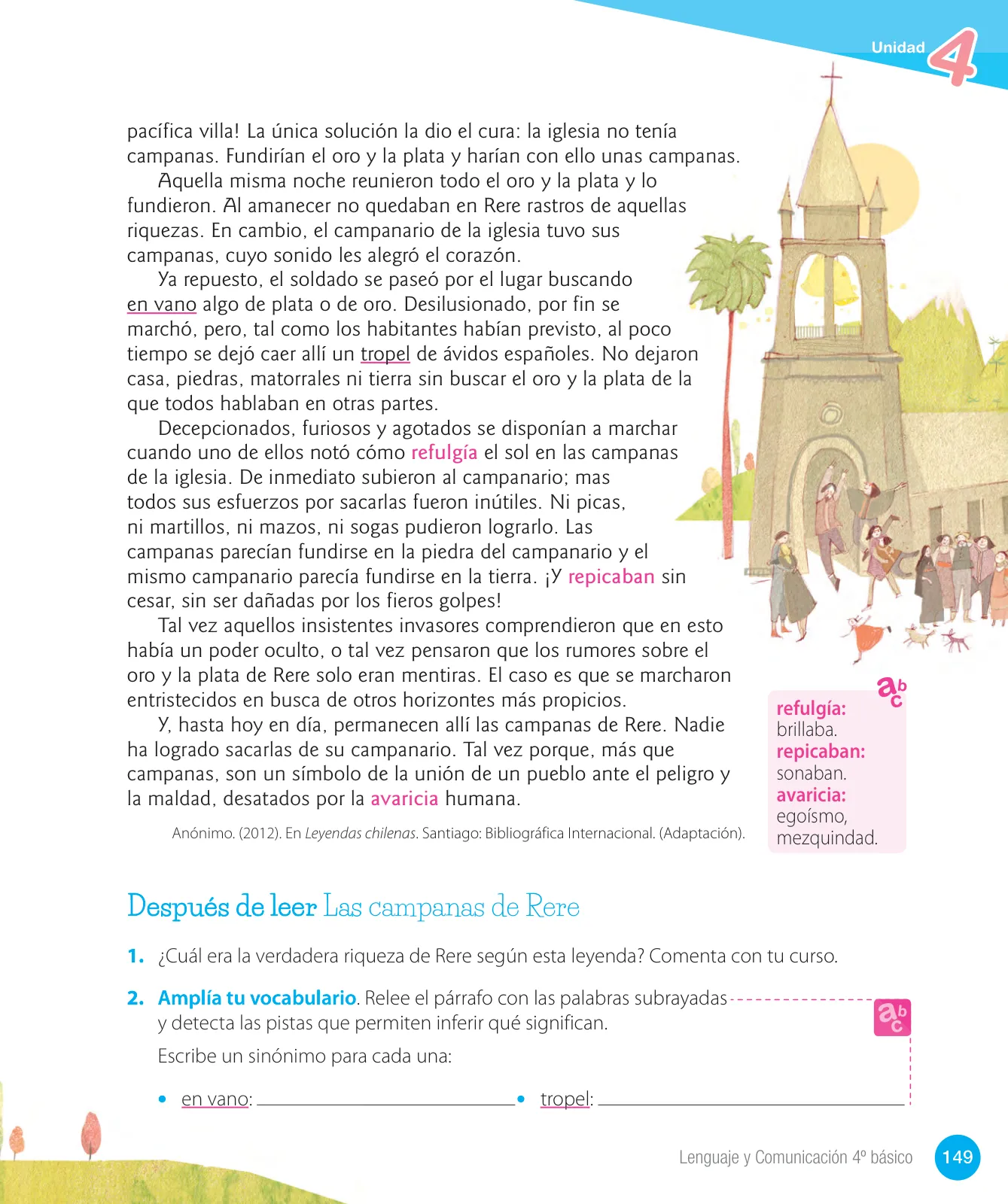 Página 151 de Lenguaje y Comunicación – Cuarto Básico | Texto del Estudiante MINEDUC – Descargar PDF · 2024