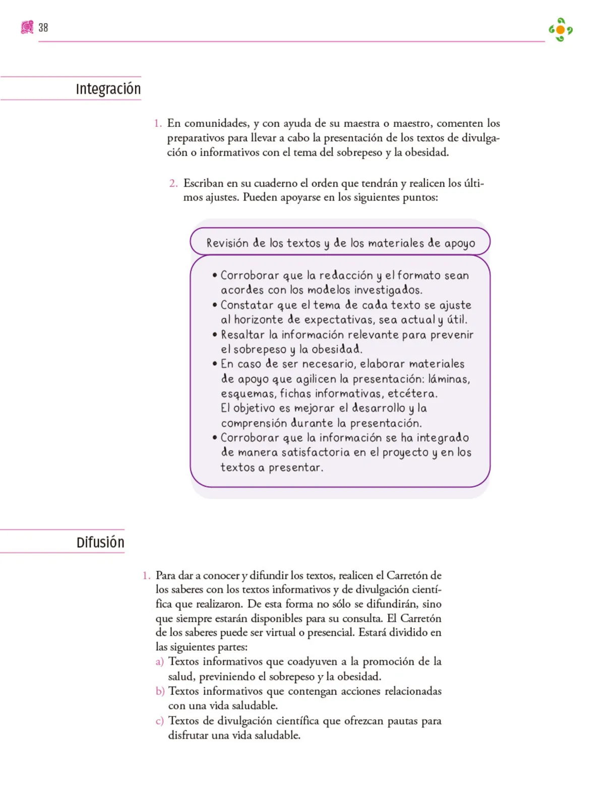Miniatura página 39 de Colección Ximhai. Nuestro libro de proyectos.   Libro de Educación Secundaria Grado 1°  Ciclo Escolar 2025 - 2026