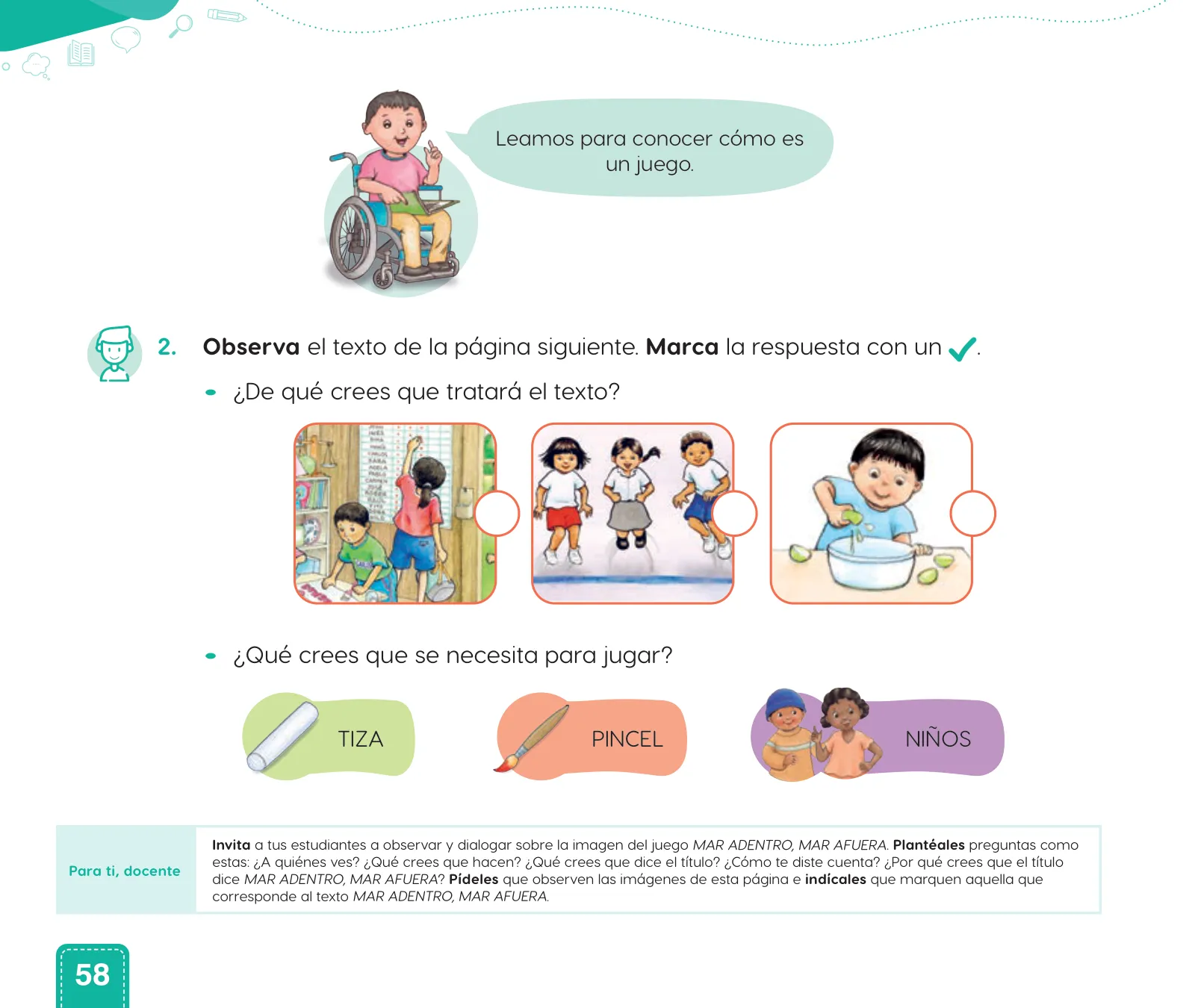 Página 60 de Cuadernillo de Comunicación 1, primer grado de Primaria · 2023