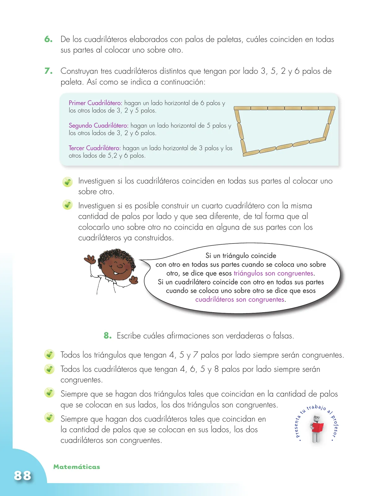 Miniatura página 88 de Matematica 4° · Cartilla 01
