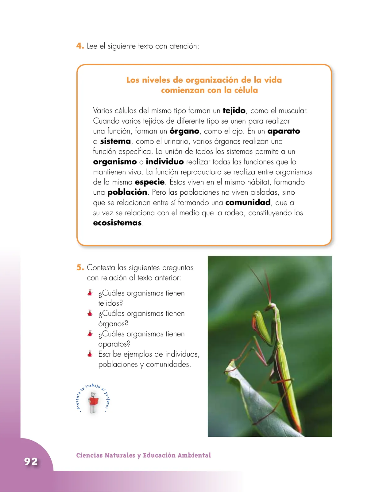 Página 92 de Ciencias Naturales 5° · Cartilla 01