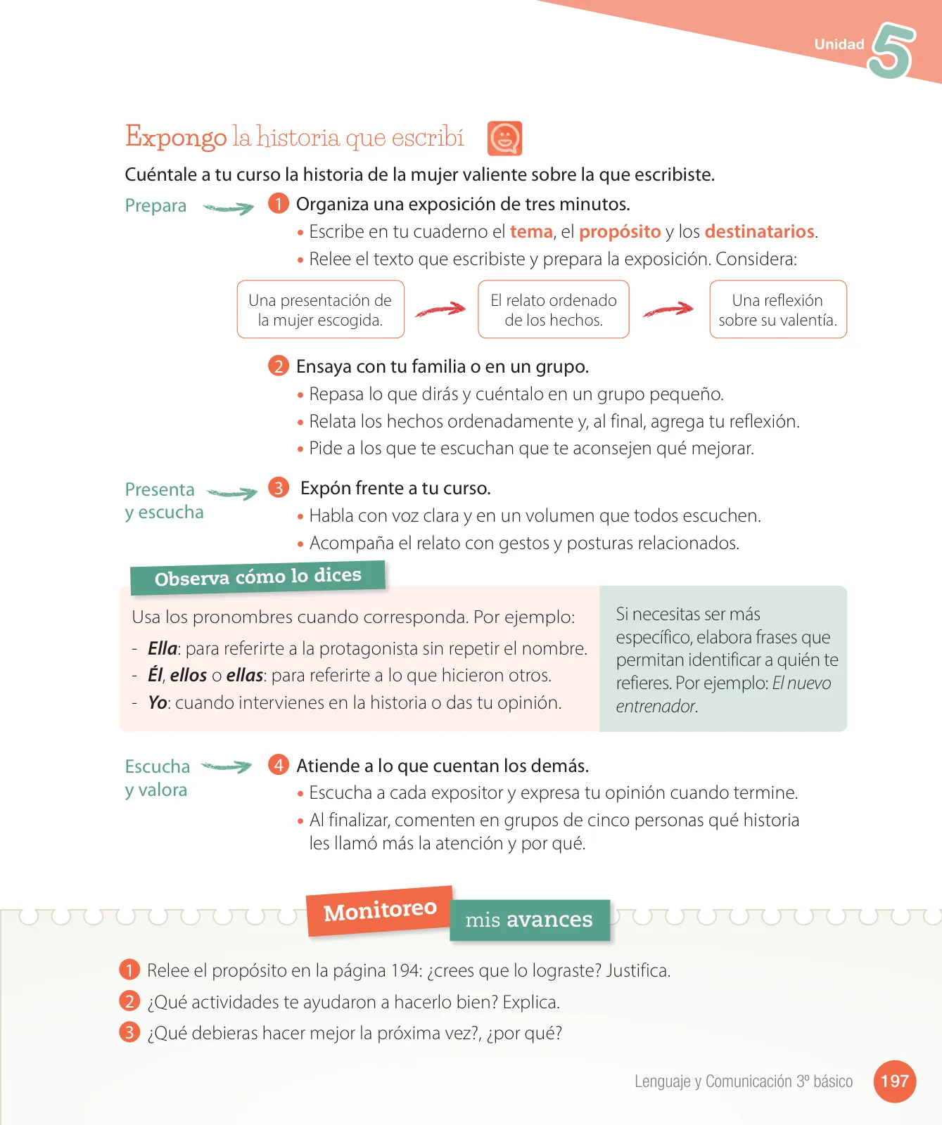 Página 199 de Lenguaje y Comunicación – Tercero Básico | Texto del Estudiante MINEDUC – Descargar PDF · 2024