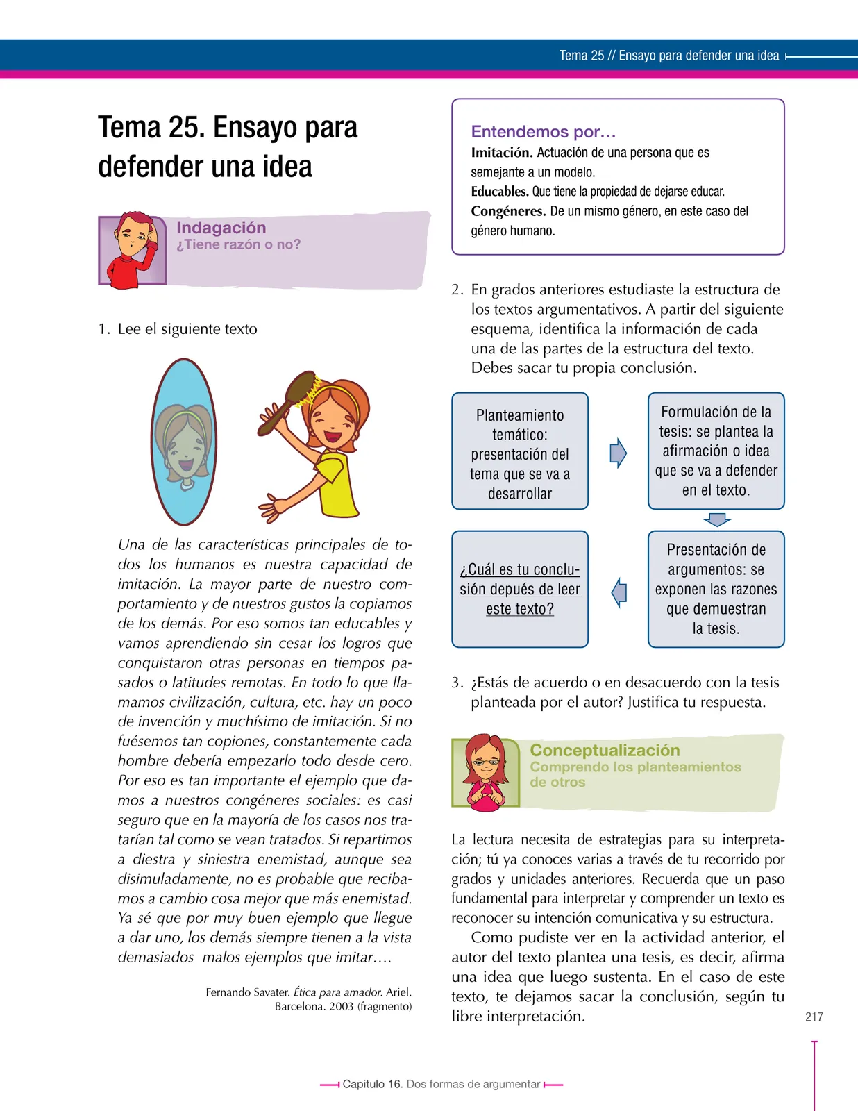 Página 217 de Lenguaje 8° · Secundaria Activa