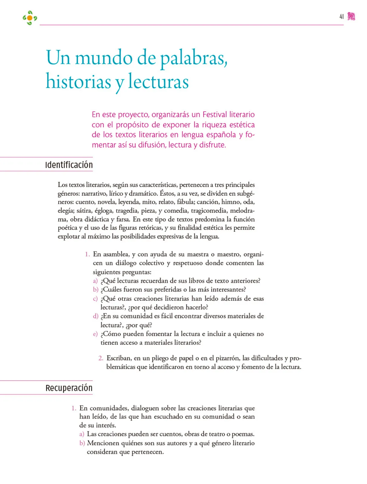 Miniatura página 42 de Colección Ximhai. Nuestro libro de proyectos.   Libro de Educación Secundaria Grado 1°  Ciclo Escolar 2025 - 2026