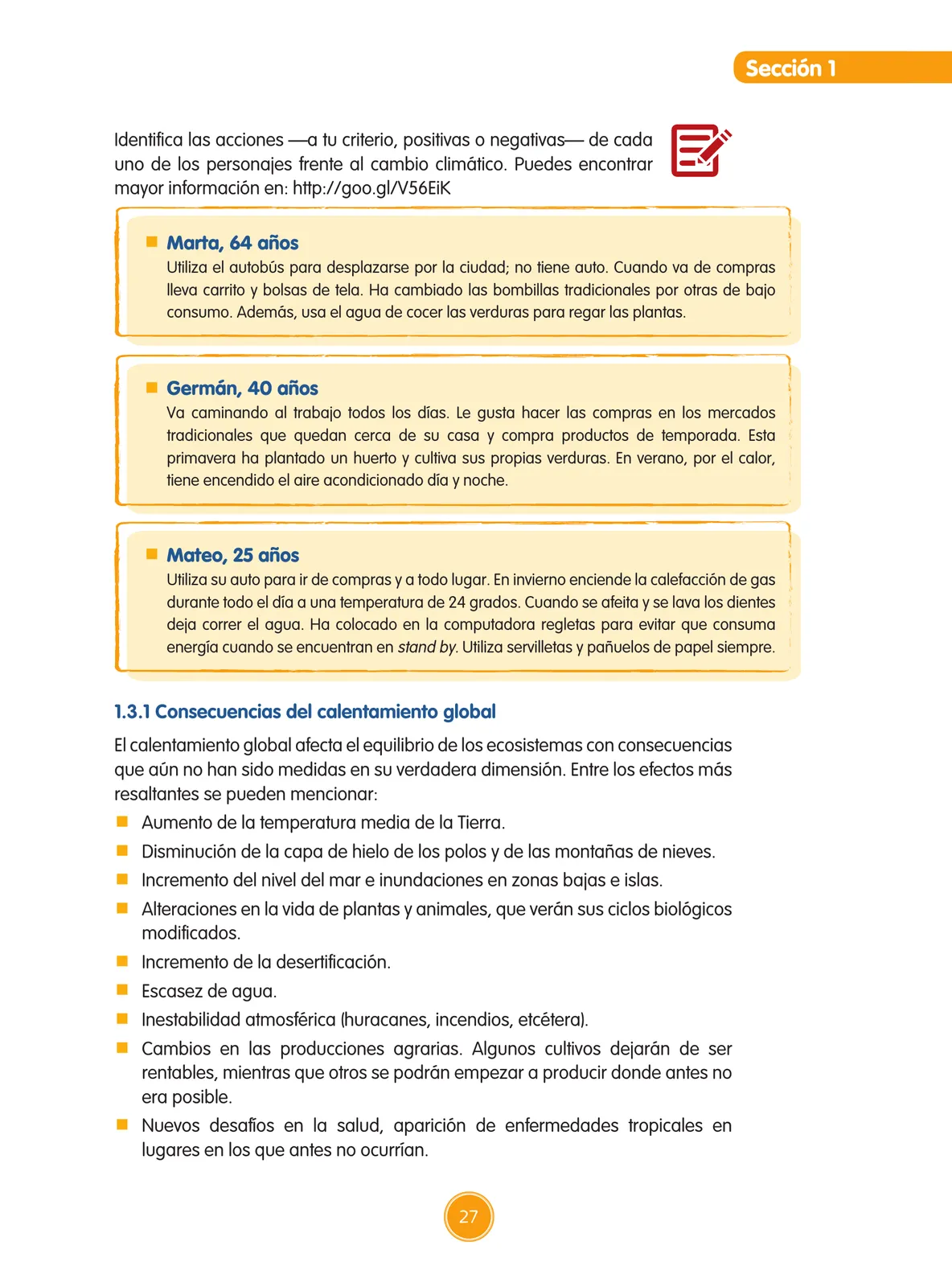 Miniatura página 28 de Guía de educación ambiental para el desarrollo sostenible : cambio climático · 2016