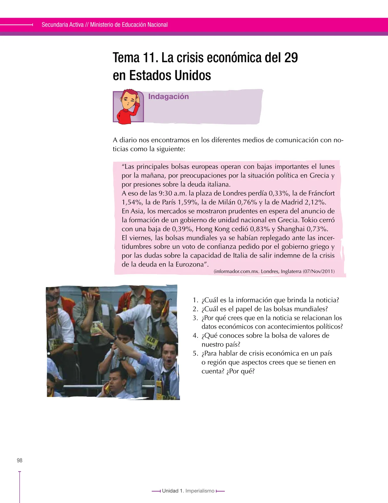 Miniatura página 98 de Ciencias Sociales 9° · Secundaria Activa