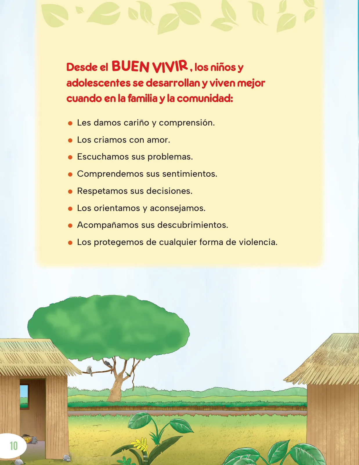 Página 12 de Cartilla de prevención y protección frente a la violencia para familias : Primaria Multigrado Monolingüe y Modelos de Servicio Educativo en el Ámbito Rural · 2024