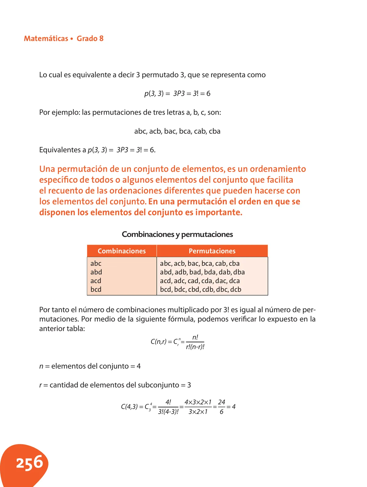 Miniatura página 257 de Matematica 8° · Postprimaria