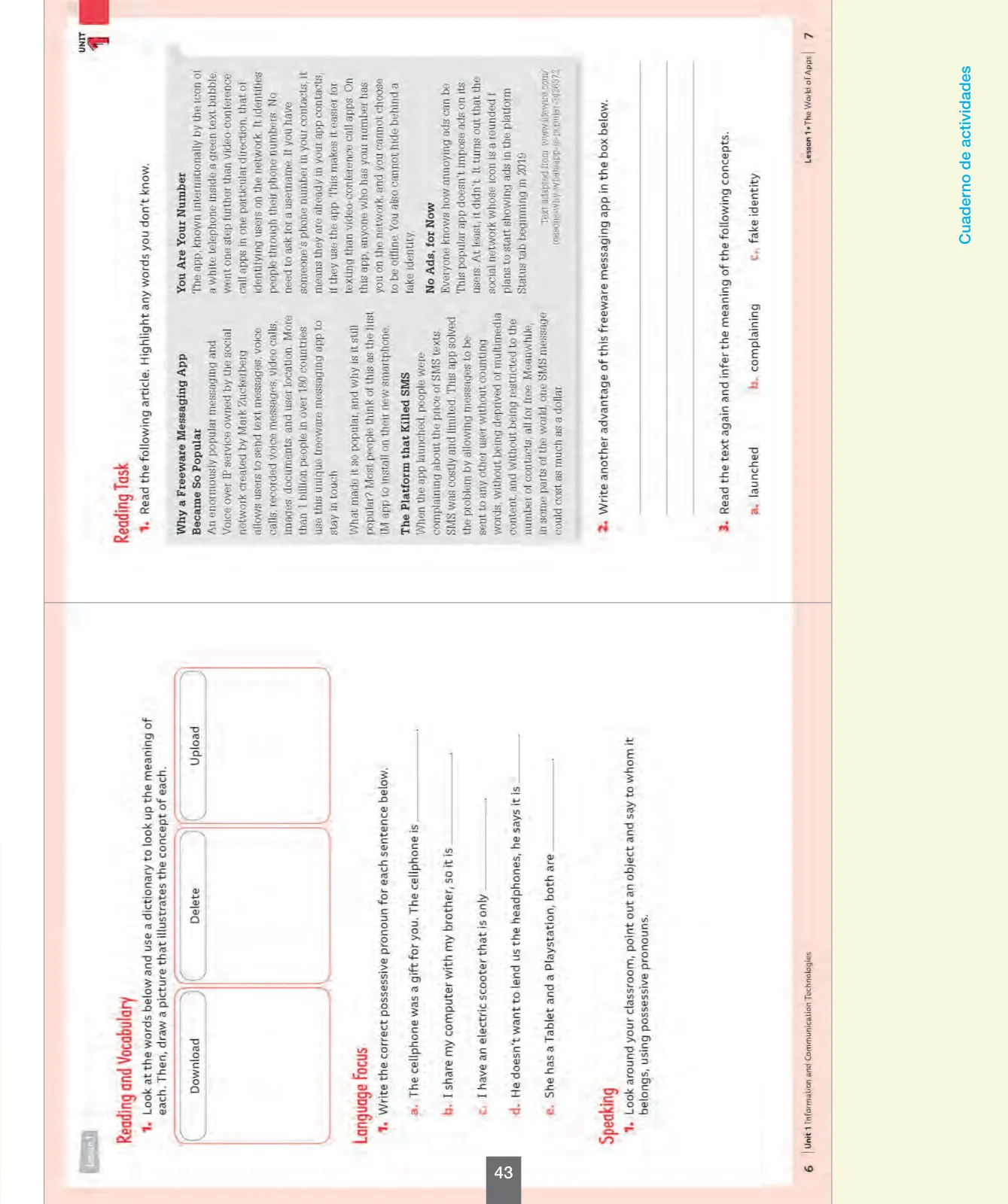 Miniatura página 44 de Inglés – Octavo Básico | Student’s Book MINEDUC – Descargar PDF · 2024