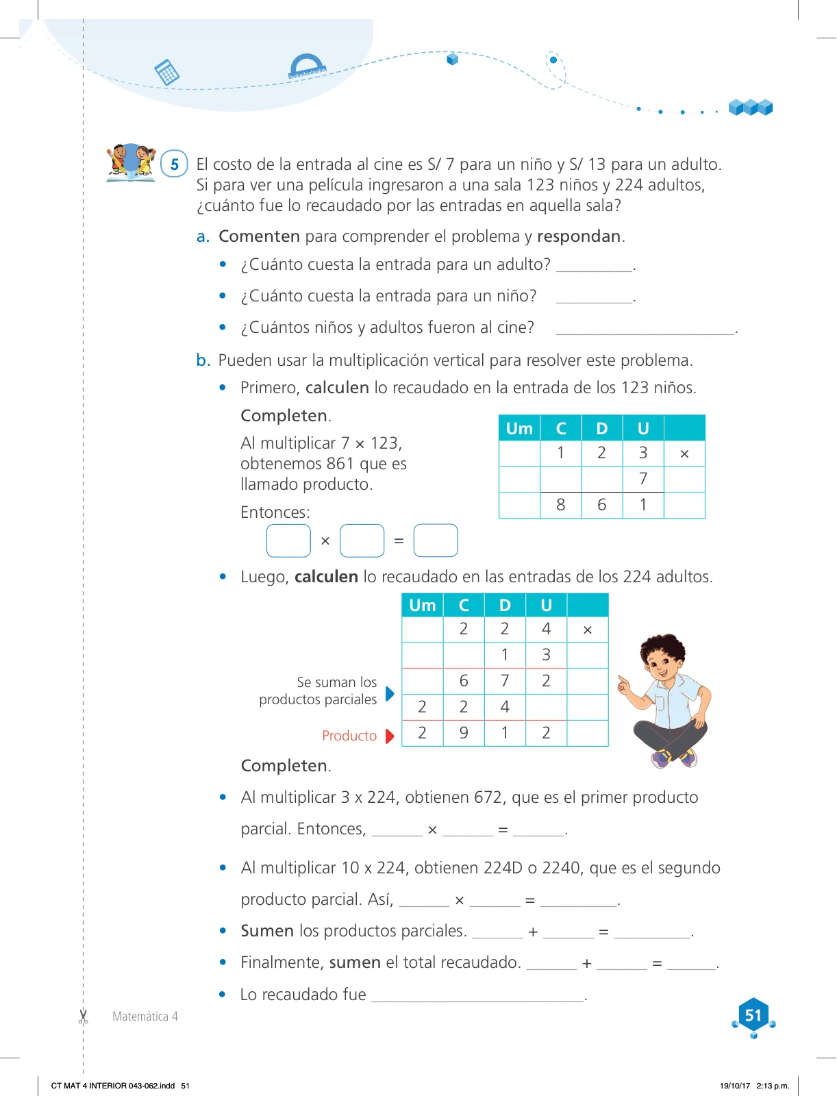 Página 51 de Matemática 4 : cuaderno de trabajo para cuarto grado de Educación Primaria 2018 · 2018
