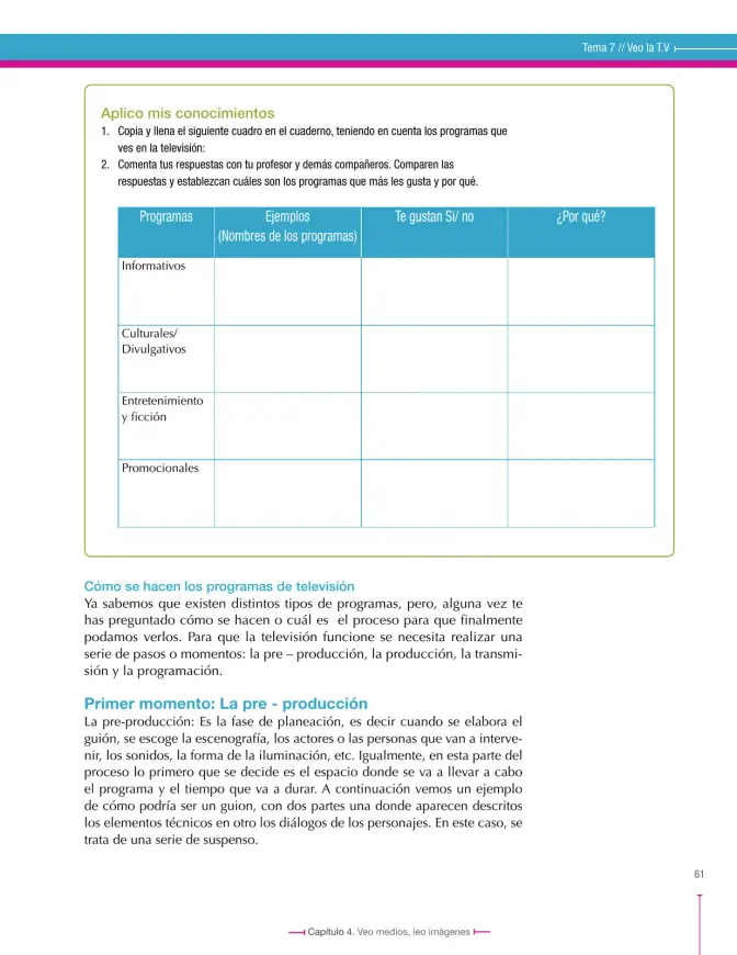 Página 61 de Lenguaje 7° · Secundaria Activa