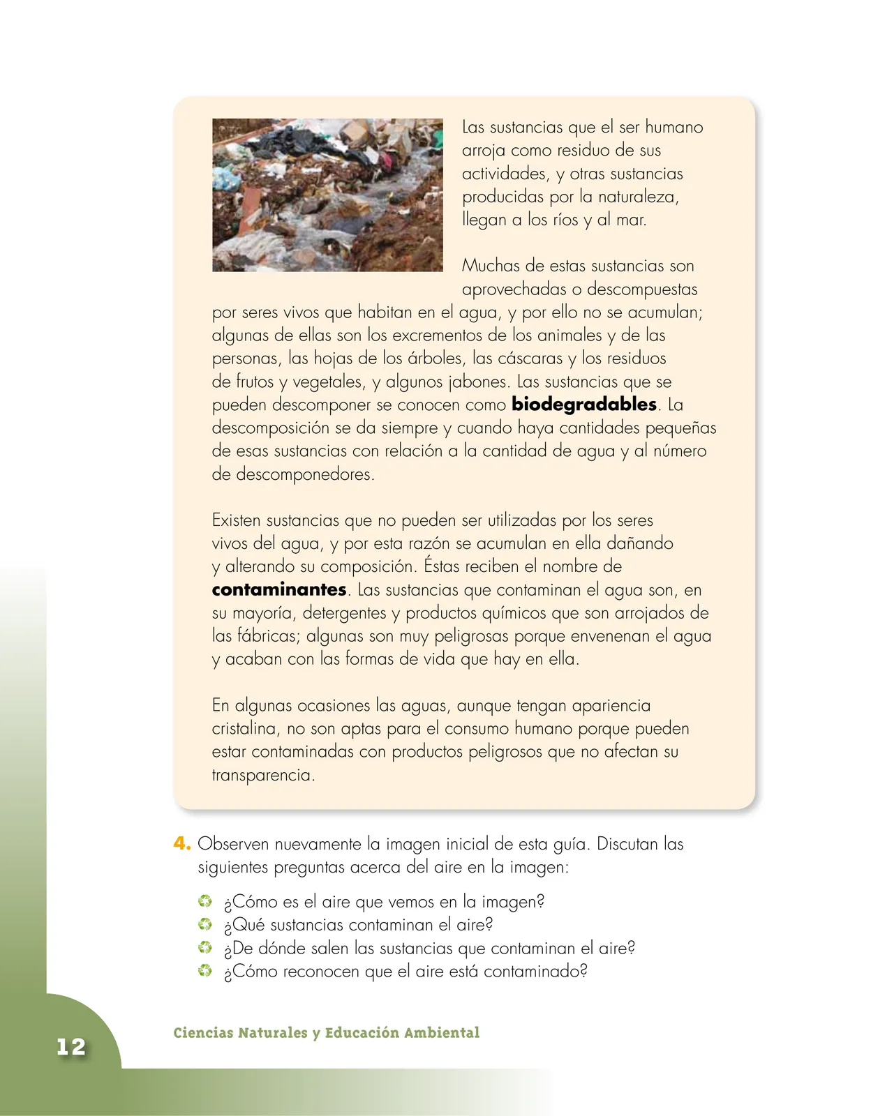 Página 12 de Ciencias Naturales 4° · Cartilla 03