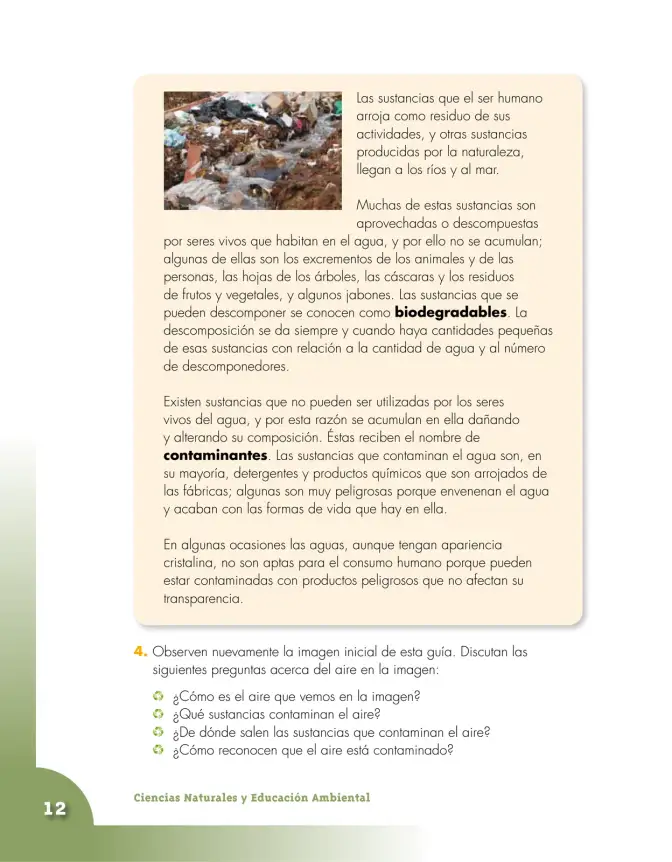 Página 12 de Ciencias Naturales 4° · Cartilla 03