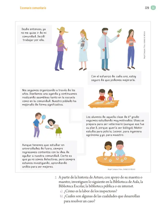 Página 332 de Proyectos Comunitarios. Libro de Educación Primaria Grado 6° Ciclo Escolar 2025 - 2026
