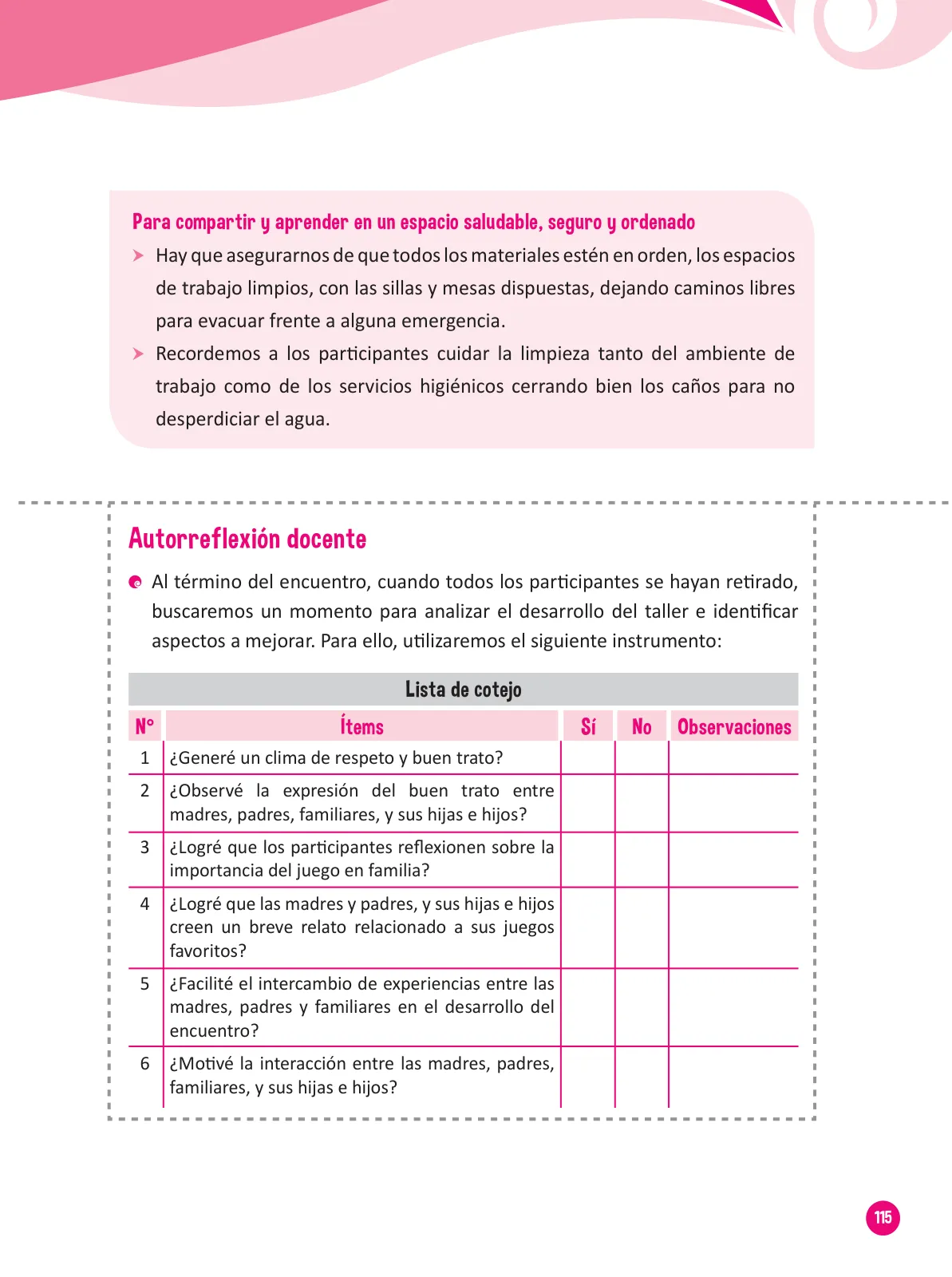 Miniatura página 117 de Guía para el trabajo docente con las familias del ciclo III de Primaria · 2016