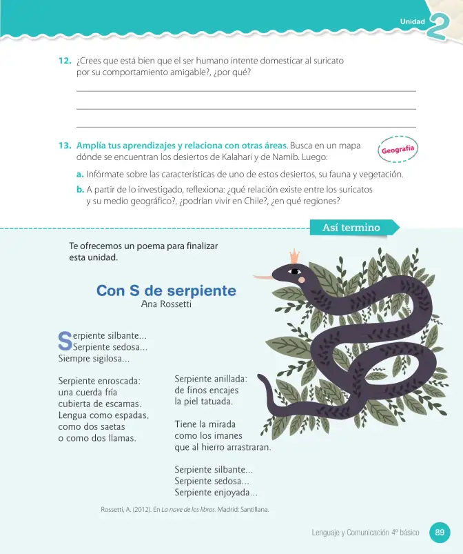 Página 203 de Lenguaje y Comunicación – Cuarto Básico | Texto del Estudiante MINEDUC – Descargar PDF · 2024