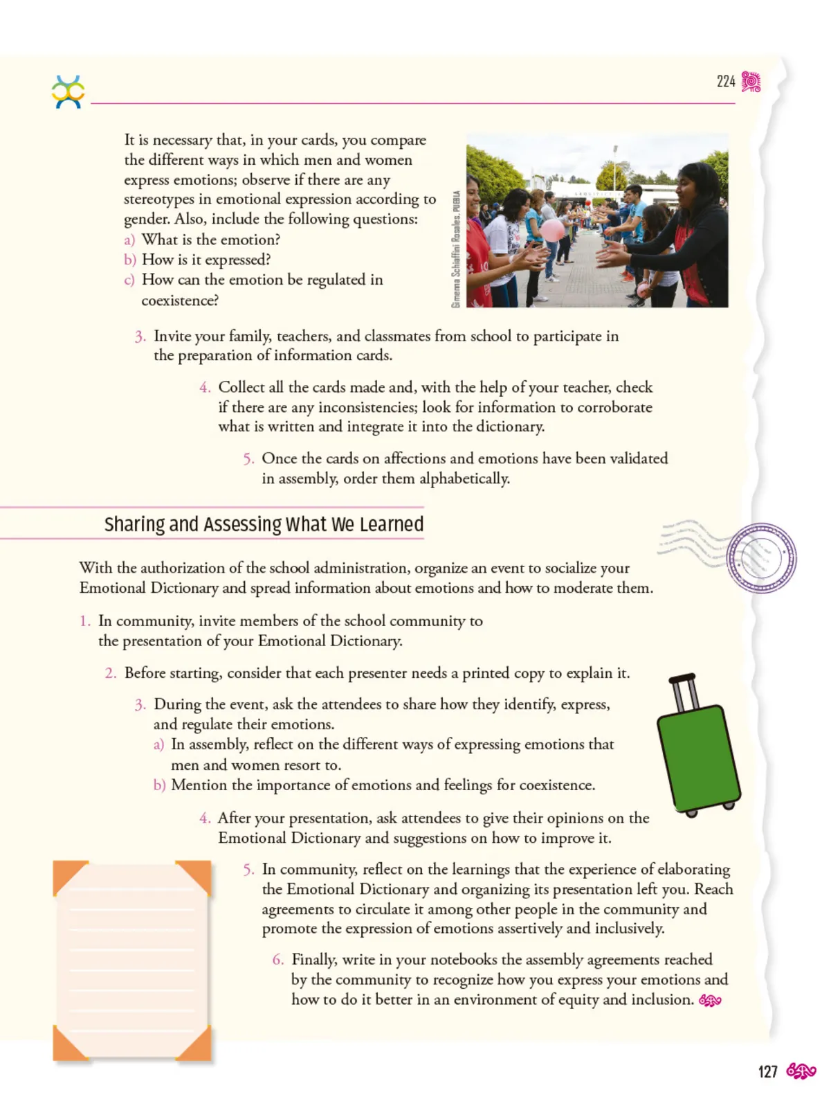 Página 128 de Uérakua anapu uantakua. Projects and Readings Libro de Educación Secundaria Grado 1° Ciclo Escolar 2025 - 2026