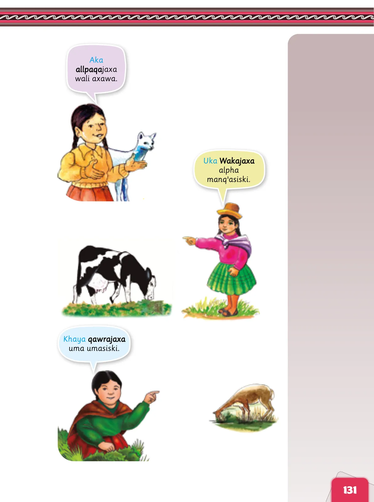 Página 133 de Aymara arutha chiqapa qillqañataki panka = Manual de escritura Aimara · 2021