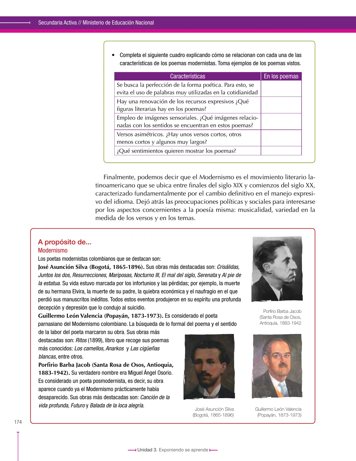 Miniatura página 174 de Lenguaje 8° · Secundaria Activa