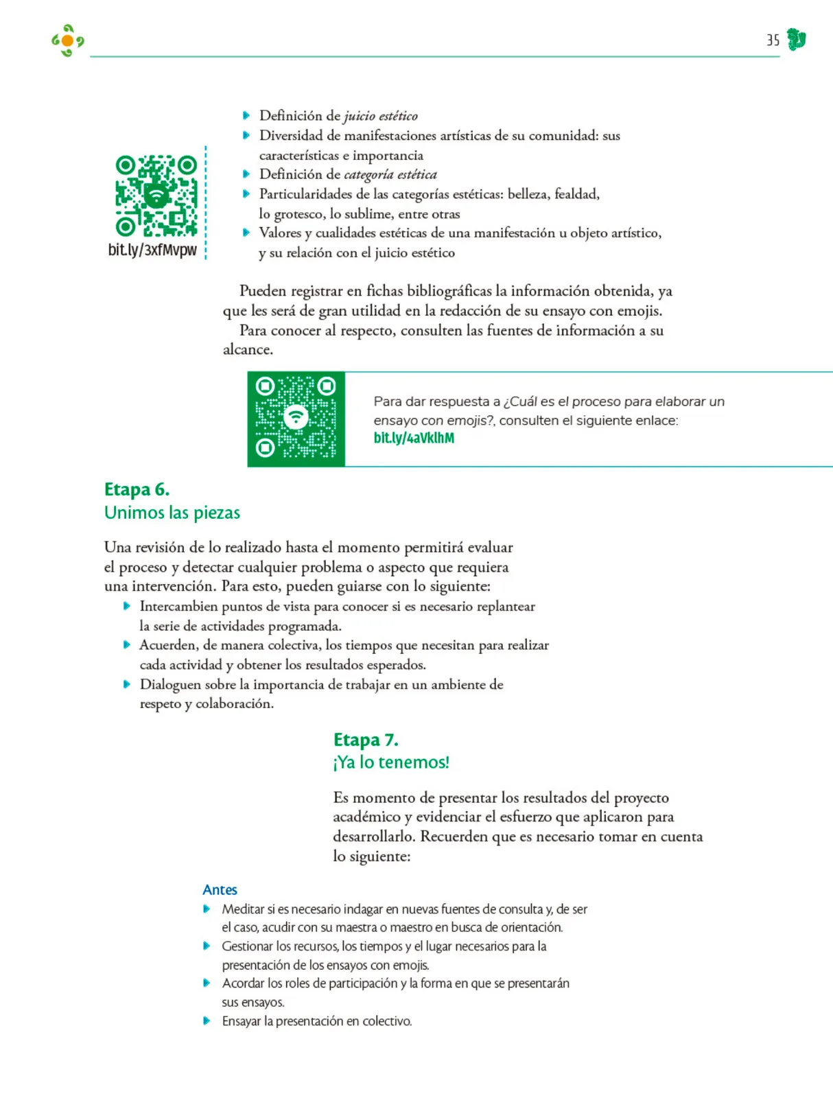 Miniatura página 36 de Colección Nanahuatzin. Nuestro libro de Proyectos.  Tomo II.  Libro de Educación Telesecundaria Grado 3°  Ciclo Escolar 2025 - 2026