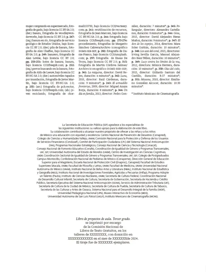 Página 359 de Proyectos de Aula. Libro de Educación Primaria Grado 3° Ciclo Escolar 2025 - 2026