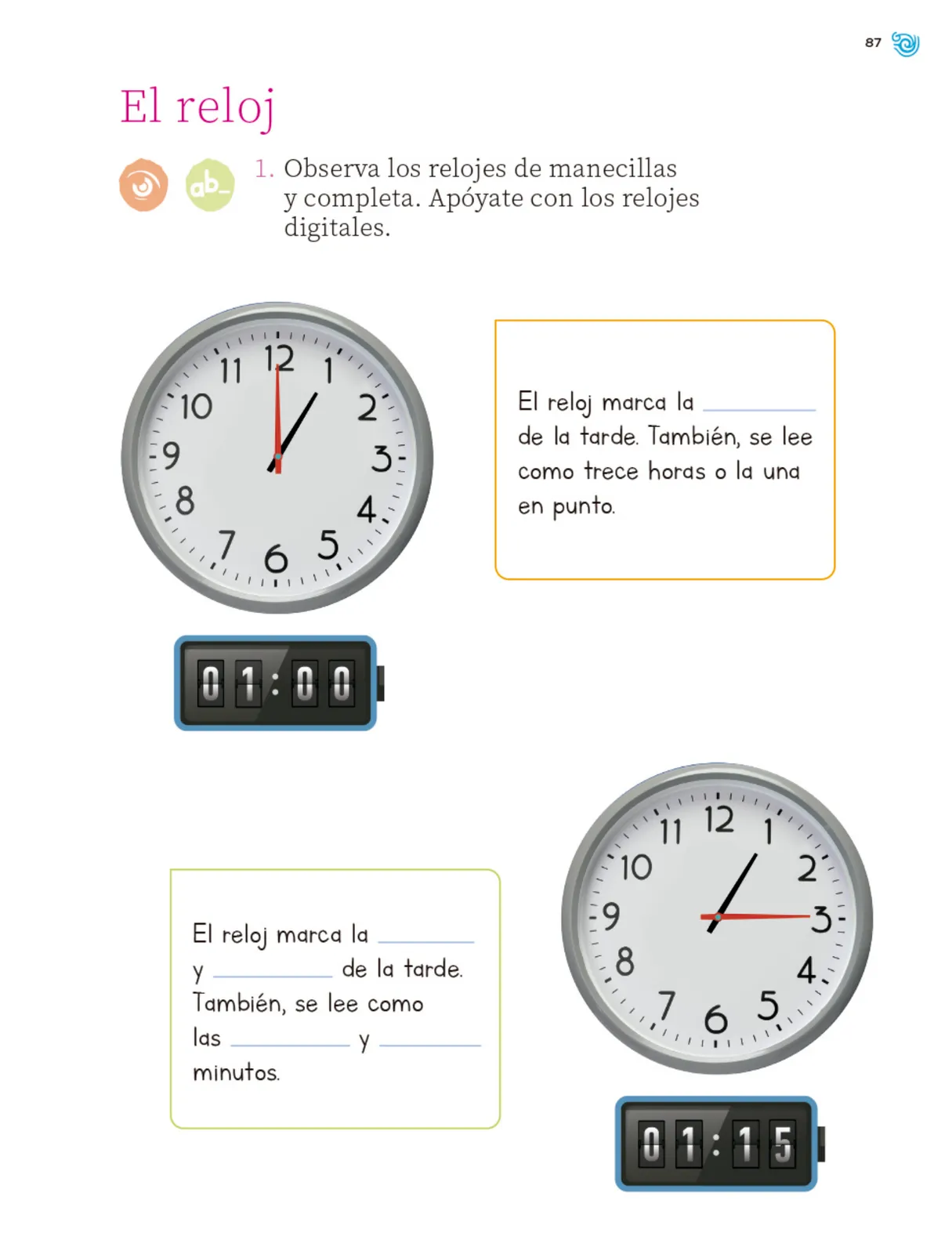 Miniatura página 88 de Múltiples lenguajes. Trazos y números.   Libro de Educación Primaria Grado 1°  Ciclo Escolar 2025 - 2026