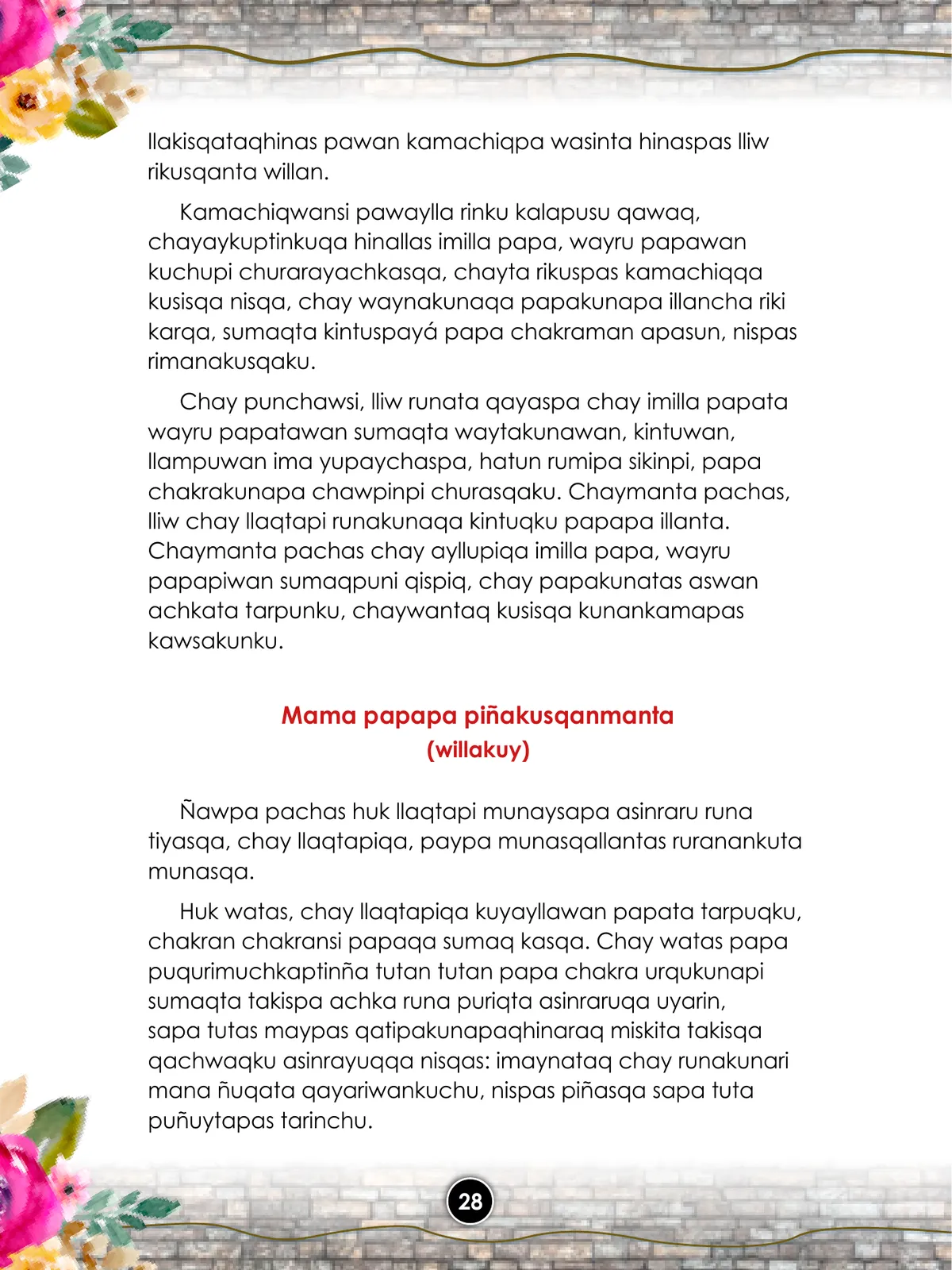 Página 30 de Llaqtanchikpa kawsayninkuna - Chanka : saberes de los pueblos - Comunicación y Ciencia y Tecnología quechua, variante Chanca · 2021
