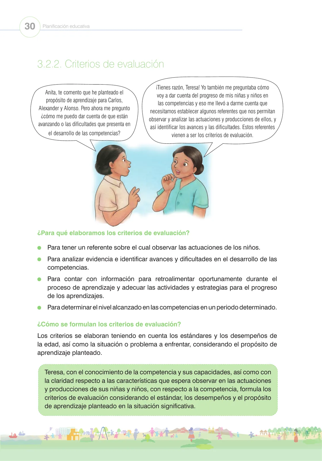 Miniatura página 32 de La planificación del proceso de enseñanza aprendizaje y la evaluación formativa en Ciclo I : guía cartilla de orientación planificación educativa · 2024