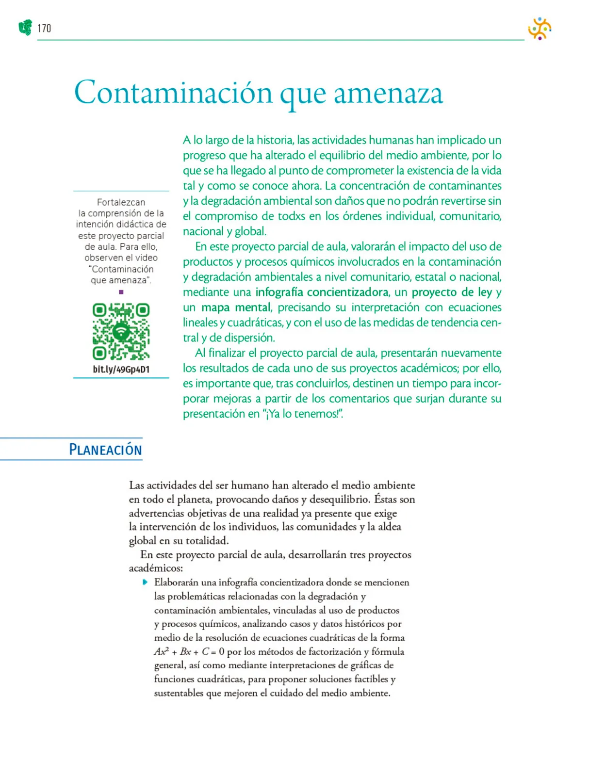 Miniatura página 171 de Colección Nanahuatzin. Nuestro libro de Proyectos. Tomo I.   Libro de Educación Telesecundaria Grado 3°  Ciclo Escolar 2025 - 2026